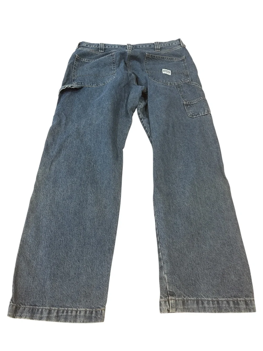 Signature Levi Strauss Carpenter mens Jeans 36x31.5  Workwear Baggy Utility blue